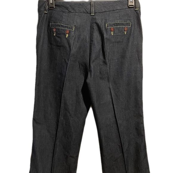 Larry Levine SPT Stretch Dark Wash Wide Leg Pant with Eclectic Details! - Picture 8 of 10